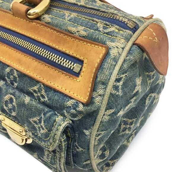 Authentic LOUIS VUITTON Monogram Denim Neo Speedy 30 Blue Handbag Shoulder Bag - Picture 10 of 16